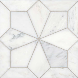 Bedrosians Blomma Collection Bianco 12" x 12" Mosaic Tile (2 Sheets)