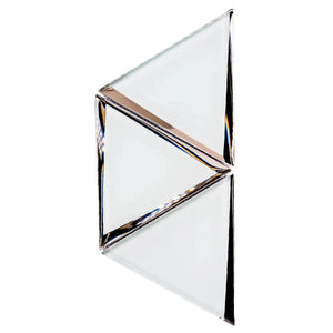 Total Home Distributors Modern Mosaic Collection Triangles White 11.5" x 11.25" Mosaic Tile