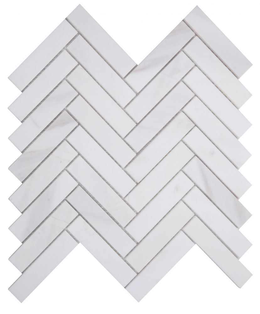 Elysium Tiles Herringbone White 11.25