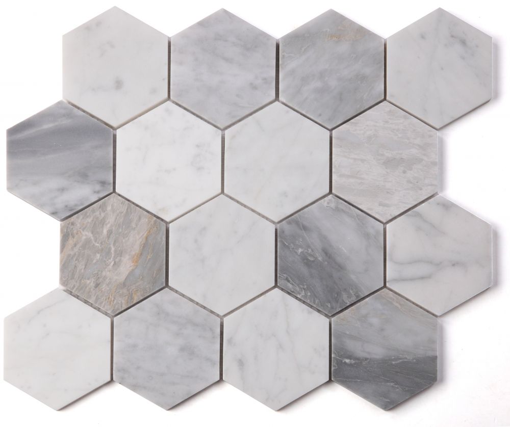 Elysium Tiles Hexagon City Grey 10.25