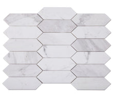 Load image into Gallery viewer, Elysium Tiles Elongated Hex White 11.75&quot; x 15&quot; Mosaic Tile
