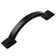 Load image into Gallery viewer, 76mm (3&quot;) Center to Center Matte Black Arched Square Pull Cabinet Hardware Handle
