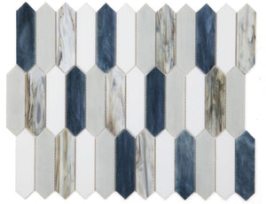 Elysium Tiles Newport Arrow Beach 10.25" x 10.5" Mosaic Tile