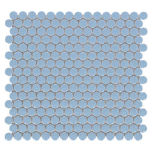 Load image into Gallery viewer, Elysium Tiles Penny Round Sky Blue 11.5&quot; x 12.25&quot; Mosaic Tile
