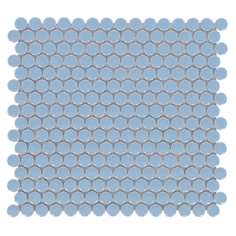 Elysium Tiles Penny Round Sky Blue 11.5