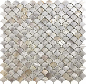 Ottimo Ceramics Shell White Scales 12.6" x 12.8" Mosaic Tile