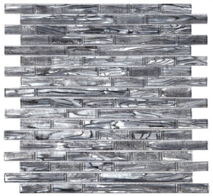 Elysium Tiles Linear Shell Silver 11.75" x 12" Mosaic Tile