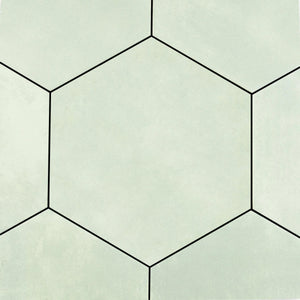 Total Home Distributors Meraki Base Collection Hexagon Verde 8" x 9" Porcelain Tile