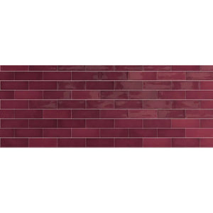 Total Home Distributors Village Collection Aubergine 2.5" x 8" Glossy Subway Tile