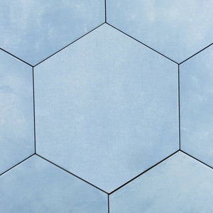 Total Home Distributors Meraki Base Collection Hexagon Aguamarina 8" x 9" Porcelain Tile