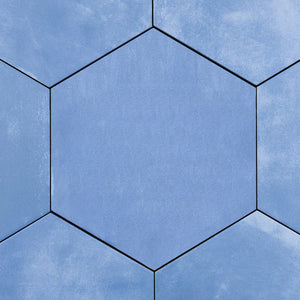 Total Home Distributors Meraki Base Collection Hexagon Azul 8" x 9" Porcelain Tile