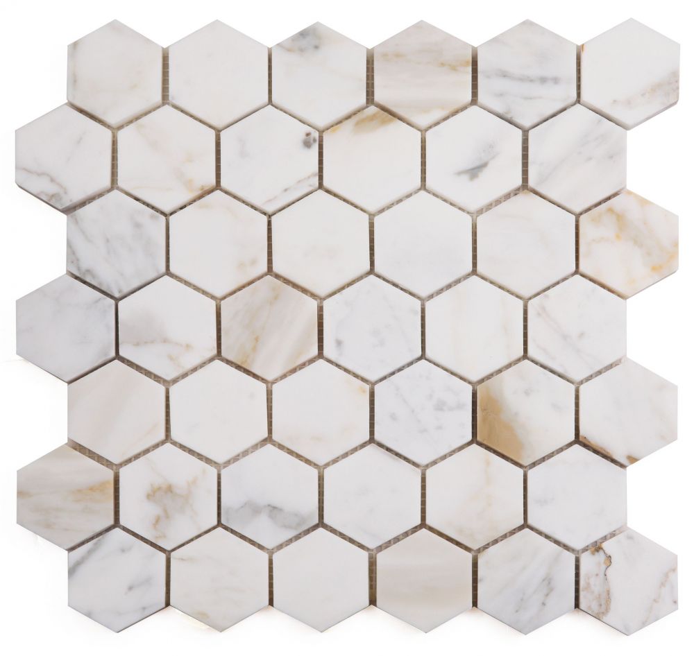 Elysium Tiles Hexagon Calacatta Gold Polished 11.75