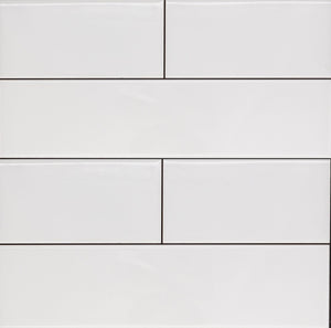Total Home Distributors Basics Collection White 3" x 12" Polished Subway Tile