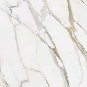 Porssa Calacatta Borghini Polished Bookmatched Side A 126" x 63" x 0.5" Porcelain Slab