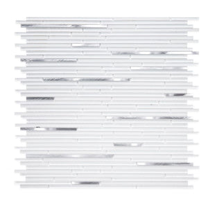 Elysium Tiles Whiskers White 11.75" x 11.75" Mosaic Tile