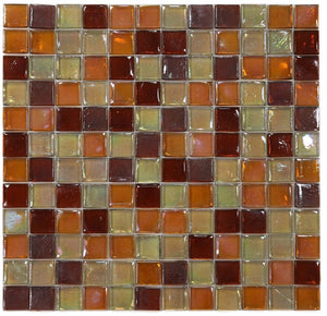 Elysium Tiles Laguna Wine Square 11.75" x 11.75" Mosaic Tile