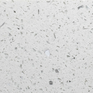Elite Stone White Sparkle Polished 108" x 52" Prefabricated Quartz Slab