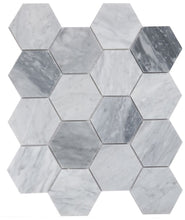 Load image into Gallery viewer, Elysium Tiles Hexagon Mix Grey 10.25&quot; x 11.75&quot; Mosaic Tile
