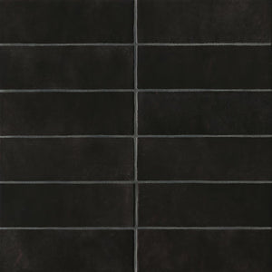 Bedrosians Cloe Collection Black 2.5" x 8" Ceramic Tile (10.64 ft² Per Box)