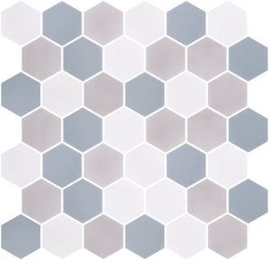Elysium Tiles Stoneblend XL Sky 11.25" x 11.25" Mosaic Tile