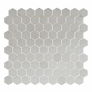 Ottimo Ceramics Steel Hexagon Stainless Steel 12" x 12" Mosaic Tile