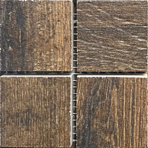 Estima Ceramica Brigantina Collection Wenge Wood Look 12" x 12" Mosaic Tile