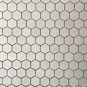 Bellezza Ceramica Natureglass Smooth Grey Hexagon 11.86" x 11.43" Mosaic Tile