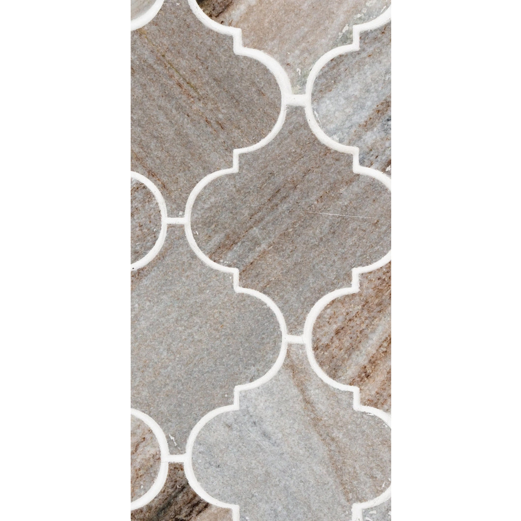 Total Home Distributors Sto-Re Collection Polished Ocean White Arabesque 6.25