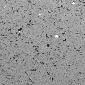 Elite Stone Grey Galaxy Polished 108" x 24" Prefabricated Quartz Slab