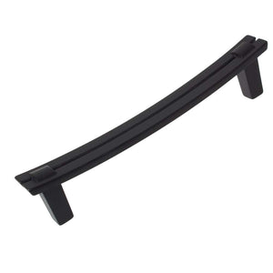 127mm (5") Center to Center Matte Black Industrial Dual Bar Pull Cabinet Hardware Handle