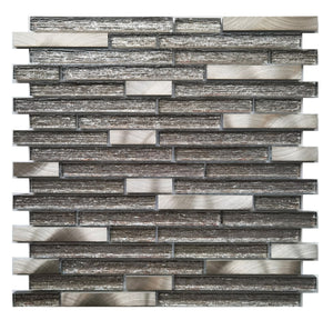 TZ Global PGMS088 Glass & Mosaic 12" x 12" Mosaic Tile