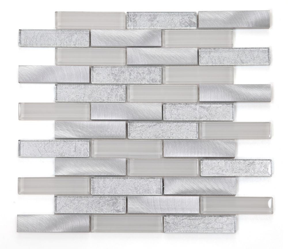 Elysium Tiles Linear Metallic Silver 11.75
