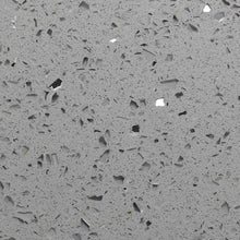 Load image into Gallery viewer, Elite Stone Grey Galaxy Polished 108&quot; x 42&quot; Prefabricated Quartz Slab
