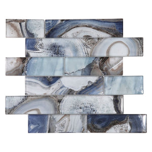 Elysium Tiles Casale Shell Blue 11.75" x 11.75" Mosaic Tile