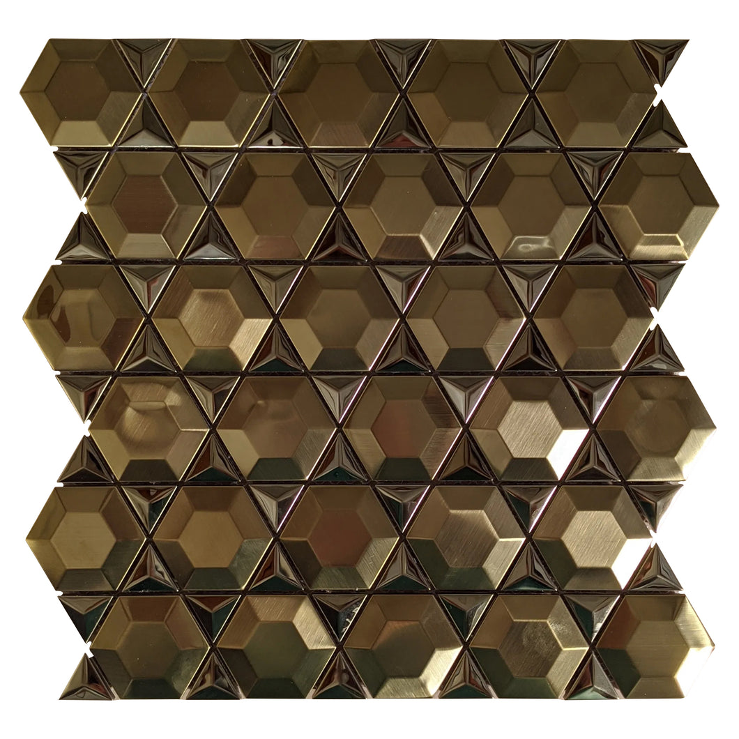 Bellezza Ceramica Stainless Prism Hexagon 11.22