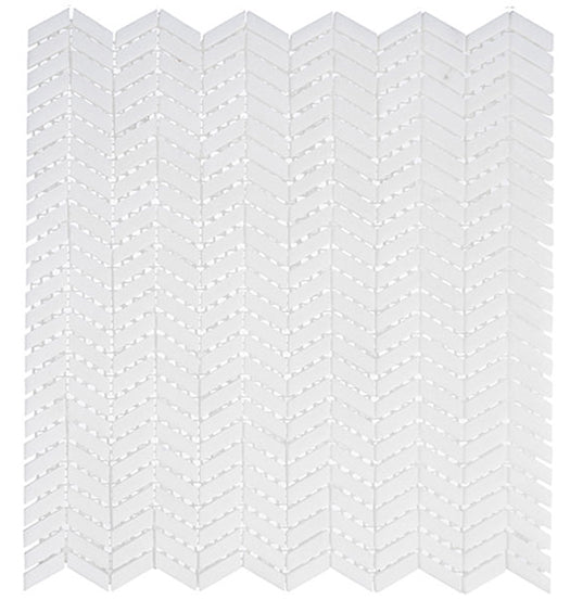 GT Covered Bridges Collection Atrium White 12.125” x 11.50” Mosaic Tile