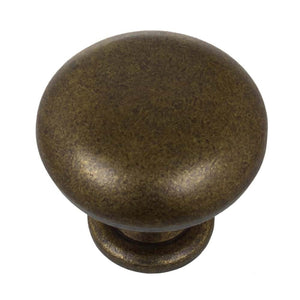 28.5 mm (1.125") Satin Pewter Classic Round Solid Cabinet Knob