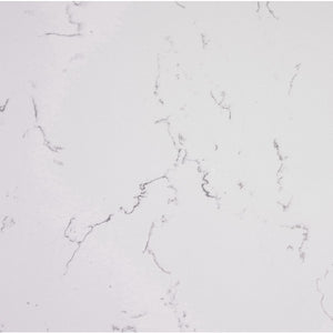 Elite Stone Carrara White Polished 108" x 52" Prefabricated Quartz Slab