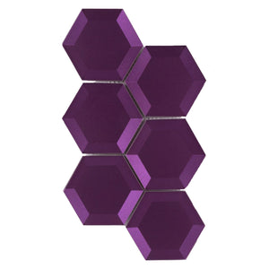 Total Home Distributors Bold Mosaic Collection Hexagon Purple 10" x 9" Mosaic Tile