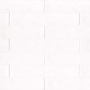 Bedrosians Sorrento Collection Bianco Polished 3" x 16" Ceramic Tile