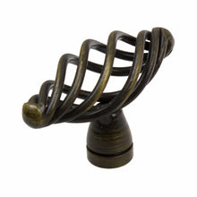 Load image into Gallery viewer, 51mm (2&quot;) Antique Brass Classic Oval Twisted Birdcage Cabinet Knob
