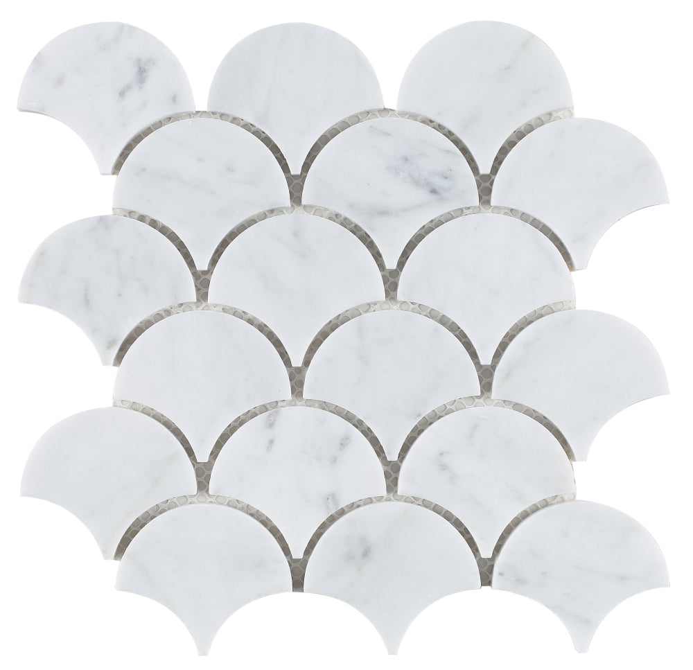 Elysium Tiles Dragon Scale Carrara 9.75