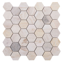 Load image into Gallery viewer, Elysium Tiles 2&quot; x 2&quot; Hexagon Euro Polished 12&quot; x 11.75&quot; Mosaic Tile
