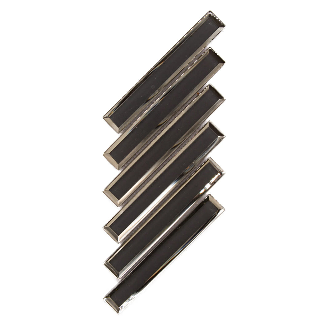 Total Home Distributors Modern Mosaic Collection Herringbone Dark Grey 12
