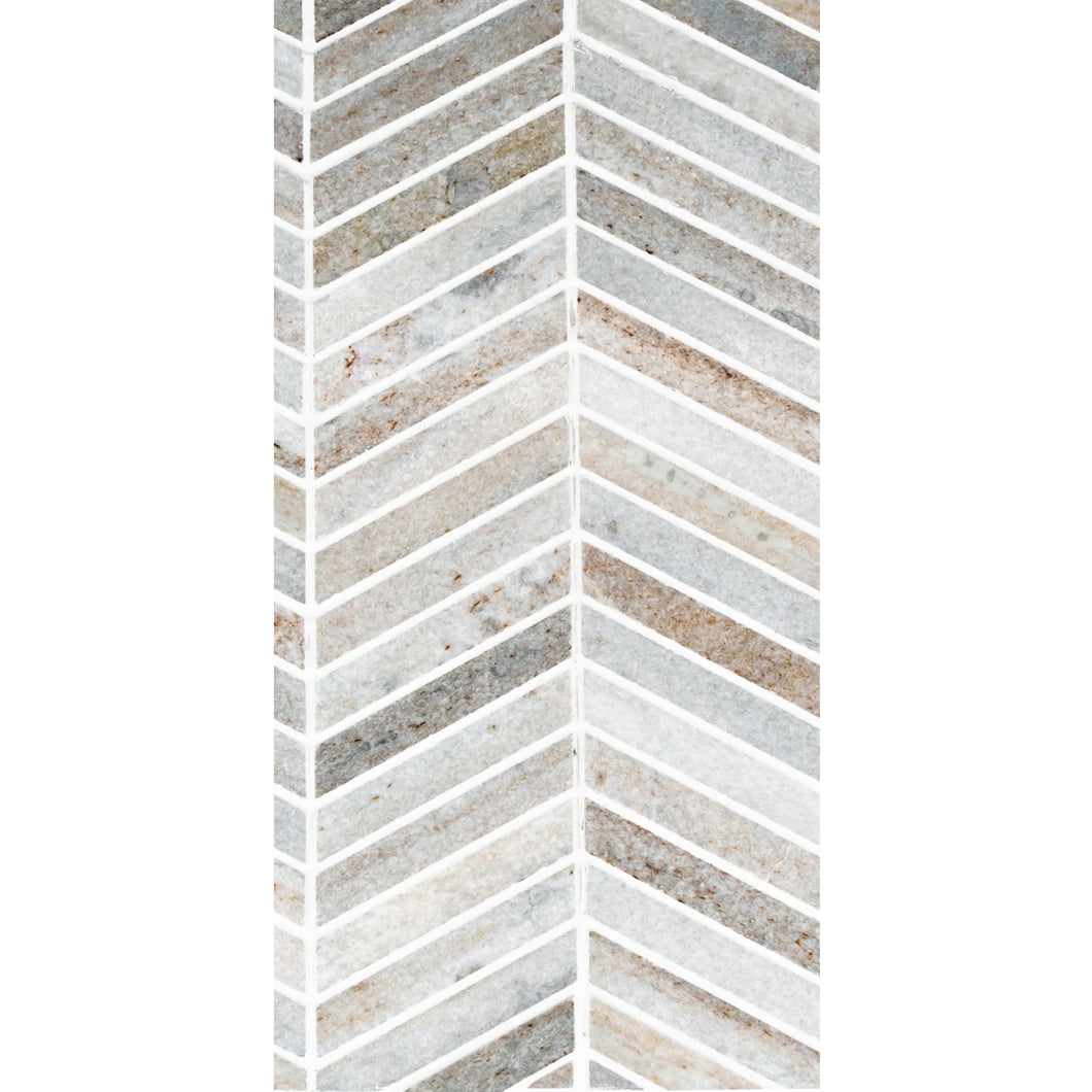 Total Home Distributors Sto-Re Collection Polished Ocean White Chevron 5/8
