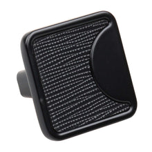 Load image into Gallery viewer, 32mm (1.25&quot;) Matte Black Square Embossed Leather Cabinet Knob
