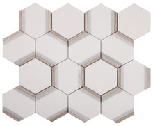 Load image into Gallery viewer, Elysium Tiles Hexagon Royal Sky 12&quot; x 13.75&quot; Mosaic Tile
