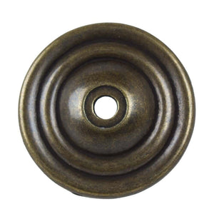 38mm (1.5") Antique Brass Round Thin Classic Cabinet Hardware Backplate