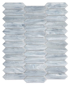 Elysium Tiles Arrow Grey 10.25" x 12.5" Mosaic Tile
