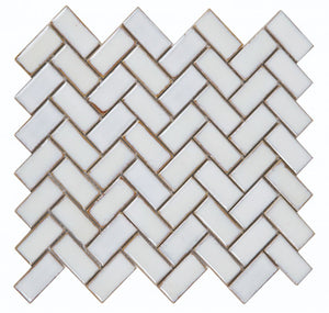 Elysium Tiles Tango White Large 9.5" x 11" Mosaic Tile